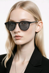 Slim Metal Round Sunglasses – UV400