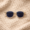 Crystal Clear Acetate Sunglasses – Blue Lens | UV400