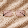 Slim Rectangle (Rose Gold Metal, Blush Pink Lens)