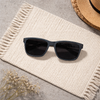 Wayfarer (Dark Grey Wood-Grain Texture, Purple Lens)