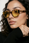 Bold Cat-Eye (Honey Tortoise, Amber Yellow Lens)