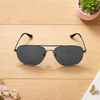 Classic Aviator (Black Metal, Grey Lens)