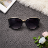 Soft Cat-Eye (Black Acetate, Gold Brow Bar, Smoke Gradient Lens)