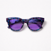 Square Sunglasses — Mosaic Tortoise with Violet Gradient Lens