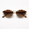 Round Sunglasses — Amber Tortoise with Crystal Base