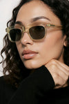 Square Sunglasses — Champagne Crystal Classic