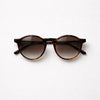 Round Sunglasses — Classic Tortoise with Slim Metal Temples