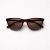 Square Sunglasses — Deep Burgundy with Slim Metal Temples