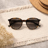 Round Sunglasses — Tortoise with Matte Black Temple Detail