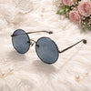 Round Metal Sunglasses — Gunmetal with Slim Wire Frame
